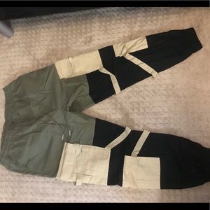 green and black fashion nova joggers